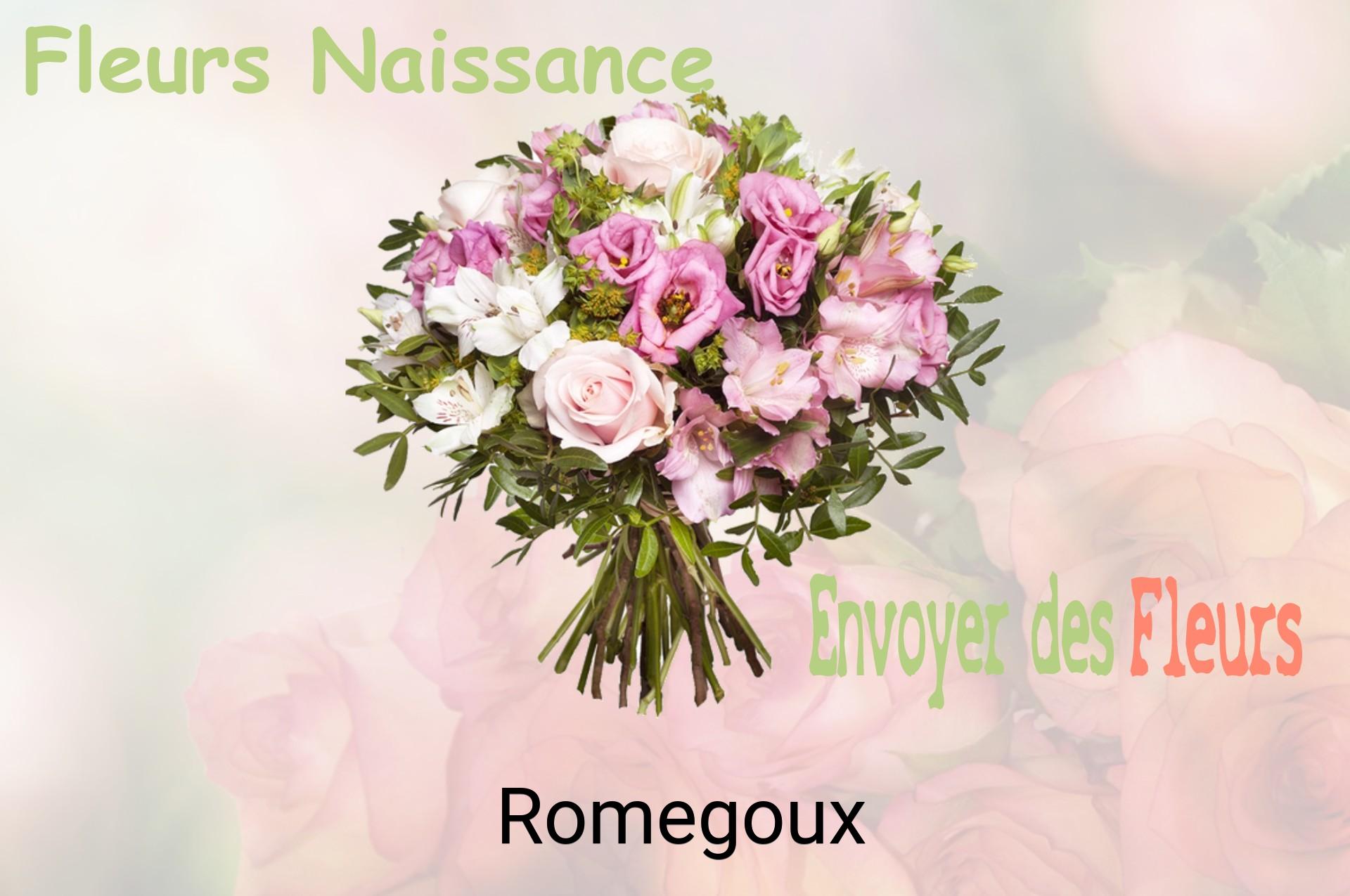 Bouquet de fleurs de naissance livré à Romegoux